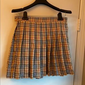 Plaid Pleated Skirt